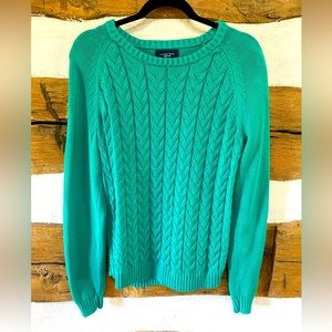 Women’s Lands’ End Sweater Teal XL